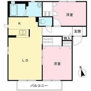 DAIKENN浜寺南町 I棟【201号室】の間取り
