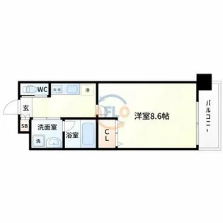 スプランディッド新大阪Ⅲ【11階】の間取り