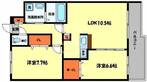 グランメゾン御崎【1階】の間取り