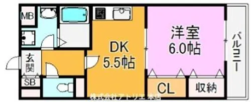 キューブ【2階】の間取り