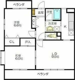 スカイメゾン赤松【1階】の間取り
