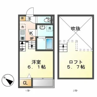 Y’s stage吹上【2階】の間取り