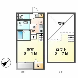 Y’s stage 吹上【2階】の間取り