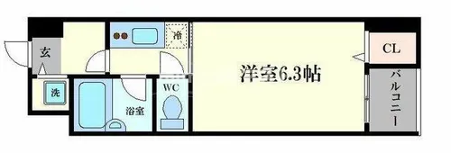 ベルシモンズ大阪港【1階】の間取り