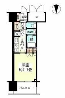 アンビエンテ四ツ橋【9階】の間取り