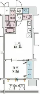 スプランディッド梅田グランノース【11階】の間取り