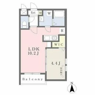 Cherim元中村【301号室】の間取り