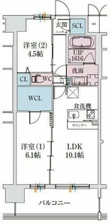 スプランディッド梅田グランノース【5階】の間取り