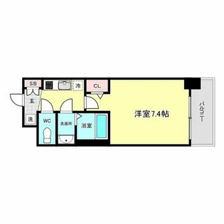 フォーリアライズ天王寺ヴァロール【6階】の間取り