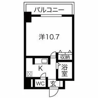 ラ・フォーレ東天満【401号室】の間取り