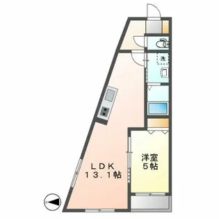 the GARDEN 金山【3-2号室】の間取り