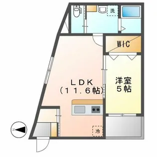 the GARDEN 金山【2-3号室】の間取り