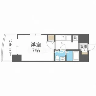 セレニテ桜川駅前プリエ【214号室】の間取り