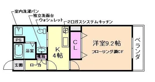 グランヴァレー彩都【5階】の間取り