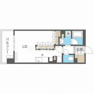 パークアクシス梅田【1104号室】の間取り