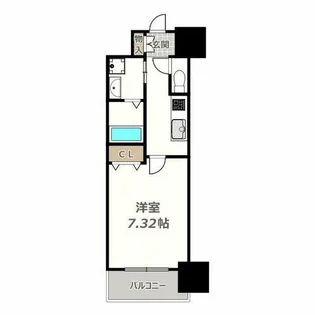 クローバー・ソレイユ南田辺【707号室】の間取り