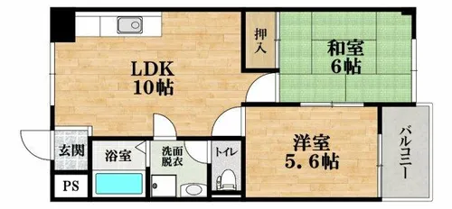 マンションくすのき【203号室】の間取り