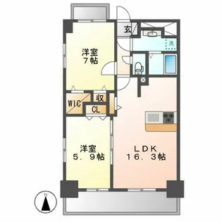 ストラーダ浅間【6階】の間取り