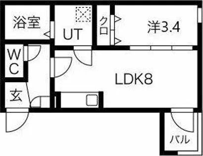 メイクスR道徳公園3【1階】の間取り