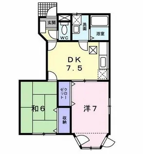 アンジュ・ヴィラC【1階】の間取り