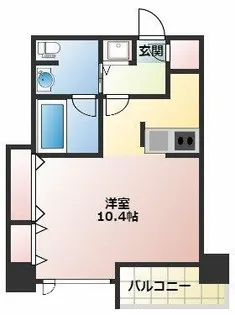 クロスレジデンス大阪新町【4階】の間取り