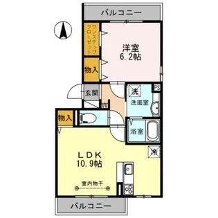 メゾン・ステラ【1階】の間取り