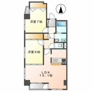 サムティイースト白壁【8階】の間取り