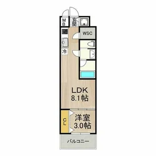 セノアタワー泉【5階】の間取り