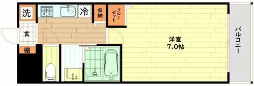 オーキッドレジデンス塚本(旧エスティメゾン塚本)【4階】の間取り