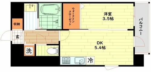 エステムコート難波Ⅶビヨンド【3階】の間取り