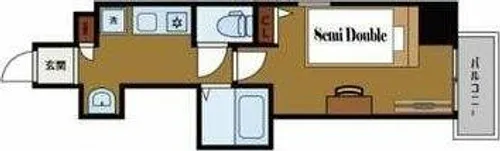 プロシード大阪梅田ポーション【11階】の間取り