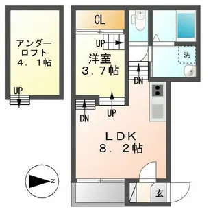 ハーモニーテラス東大杉町【1階】の間取り