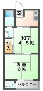 太陽マンション西棟【2階】の間取り