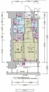 プレサンス東淀川駅前プローシェ【9階】の間取り