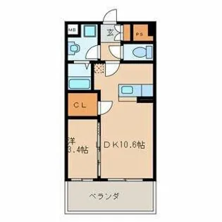イースト フルハウス【10階】の間取り