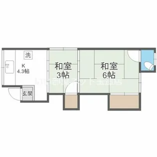 深江南アパート【2階】の間取り