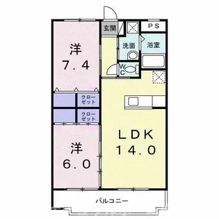 ニューエクセレント21【2階】の間取り