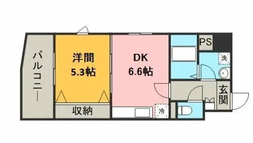 スタンドリバー天神南【11階】の間取り