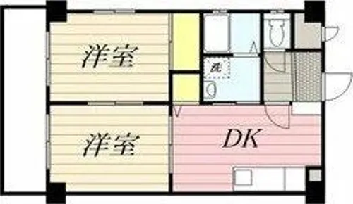 西一ビル【4階】の間取り