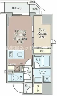 クレストコート堂島【6階】の間取り