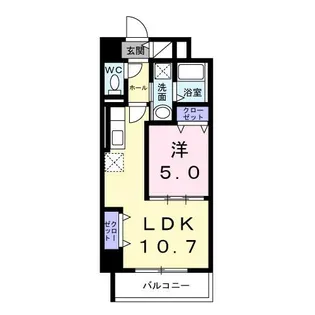 ウィングコート天王寺【5階】の間取り