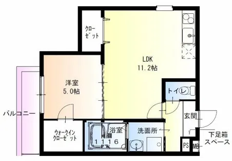 フジパレス我孫子西Ⅰ番館【2階】の間取り