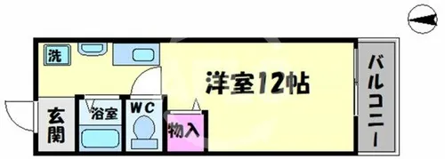 フラッグス肥後橋【3階】の間取り