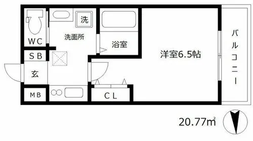 SK南森町【9階】の間取り