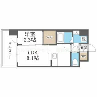 セレニテ十三ミラク【13階】の間取り