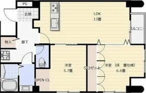 ラ・キャッスルナゴヤ【2階】の間取り