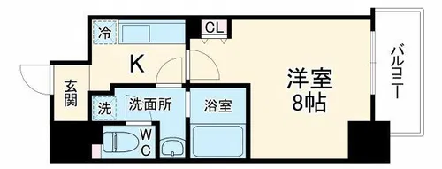アクティ北浜【3階】の間取り