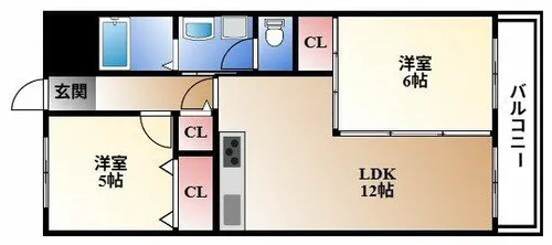 本山ヒルサイドヴィラ【3階】の間取り
