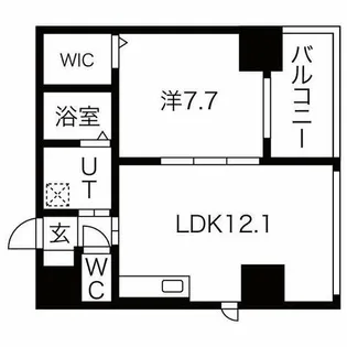 BERG IZUMI【6階】の間取り