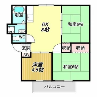 サンパーク北野【1階】の間取り